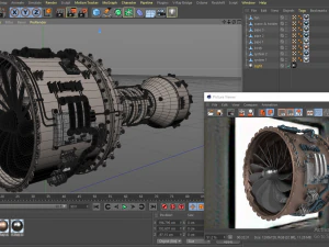 제트 엔진 3D 모델