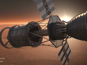 Modul Luar Angkasa Sci-fi Model 3D