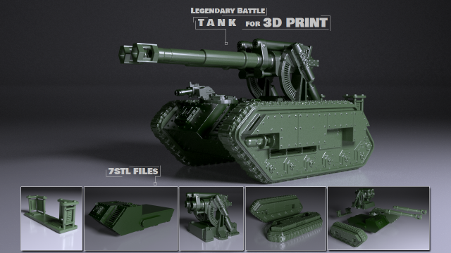 Small Tank for 3Dprint Modello di stampa 3D .c4d .max .obj .3ds .fbx .stl .blend 