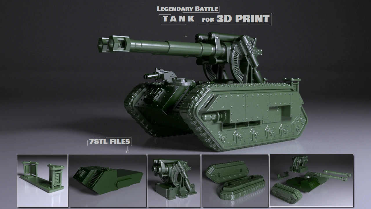 Small Tank for 3Dprint 3D Print Model .c4d .max .obj .3ds .fbx .stl .blend 