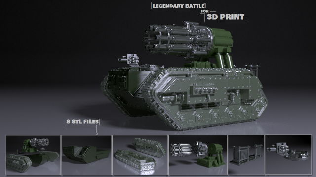 Small Tank for 3Dprint 3D Baskı Modeli .c4d .max .obj .3ds .fbx .stl .blend 