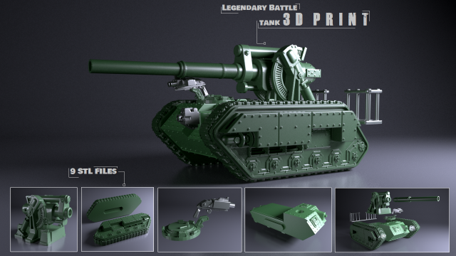 Small Tank for 3Dprint 3D Print Model .c4d .max .obj .3ds .fbx .stl .blend 