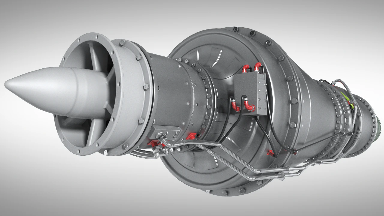 Drone jet engine 3D Model .c4d .max .obj .3ds .fbx .stl .blend
