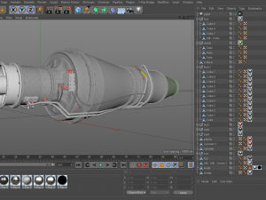 Drone jet engine 3D Model