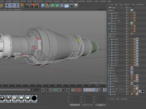 Drone jet engine 3D Model