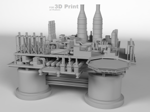 Oil platform for 3Dprint 3D 프린트 모델