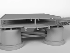 Oil platform for 3Dprint 3D Print Model