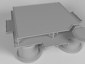 Oil platform for 3Dprint 3D Print Model