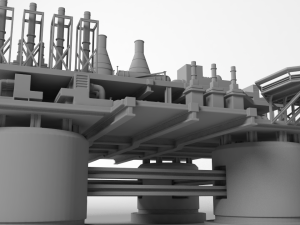 Oil platform for 3Dprint Model Cetak 3D