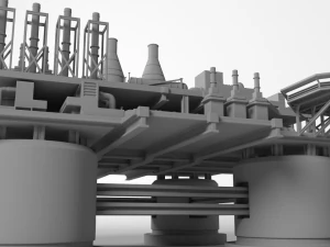Oil platform for 3Dprint 3D Print Model