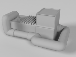 Oil platform for 3Dprint Model Cetak 3D