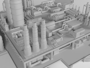Oil platform for 3Dprint Model Cetak 3D