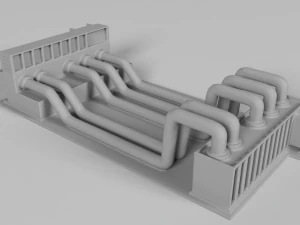 Oil platform for 3Dprint 3D Print Model