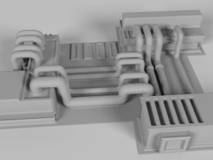 Oil platform for 3Dprint 3D Print Model