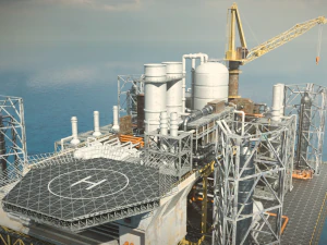 OilRig 3D Model