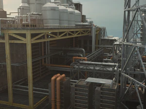 OilRig 3D Model