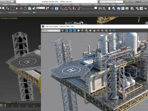 OilRig 3D Model