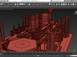 OilRig 3D Model