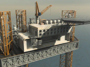 Oil-Rig 3D Model
