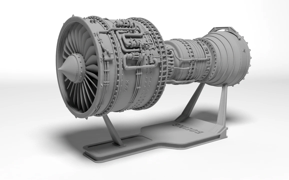Jet Engine for 3D print 3D Print Model .c4d .max .obj .3ds .fbx .stl .blend 