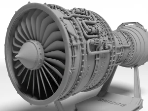 Jet Engine for 3D print 3D Print Model