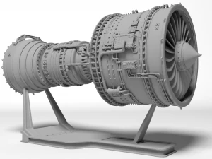 Jet Engine for 3D print 3D Print Model