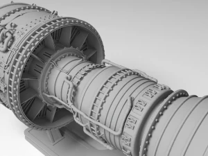 Jet Engine for 3D print 3D Print Model