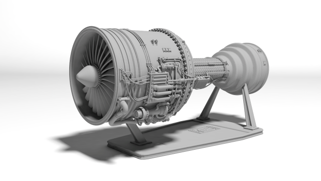 Jet Engine for 3D print 3D Print Model .c4d .max .obj .3ds .fbx .stl .blend 