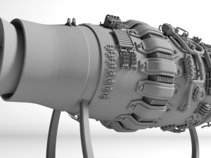 Jet Engine for 3D print Modèles 3D en vedette