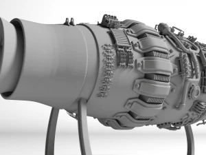 Jet Engine for 3D print 3D Print Model