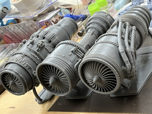 Jet Engine for 3D print Modèles 3D en vedette