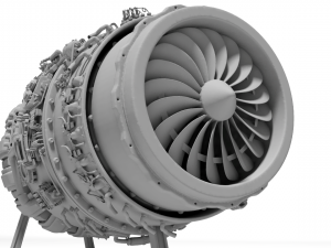 Jet Engine for 3D print Modèles 3D en vedette