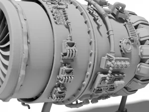 Jet Engine for 3D print 3D Print Model