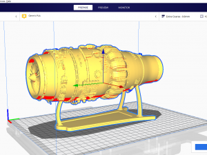 Jet Engine for 3D print Modèles 3D en vedette