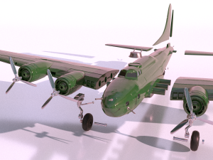 Boeing B-17 Flying Fortress for 3Dprint 3D-Druckmodell