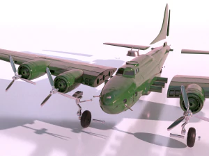 Boeing B-17 Flying Fortress for 3Dprint 3D Print Model
