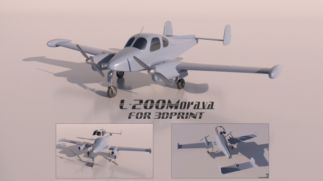 L-200 Morava for 3Dprint Model do druku 3D .c4d .max .obj .3ds .fbx .stl .blend 