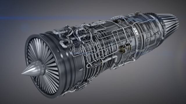 Jet Engine Modello 3D .c4d .max .obj .3ds .fbx .stl .blend 