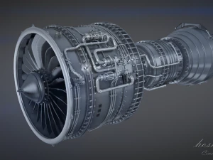 제트 엔진 3D 모델