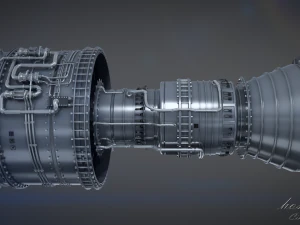 제트 엔진 3D 모델