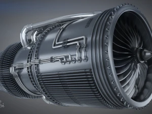 Jet Engine 3D Model