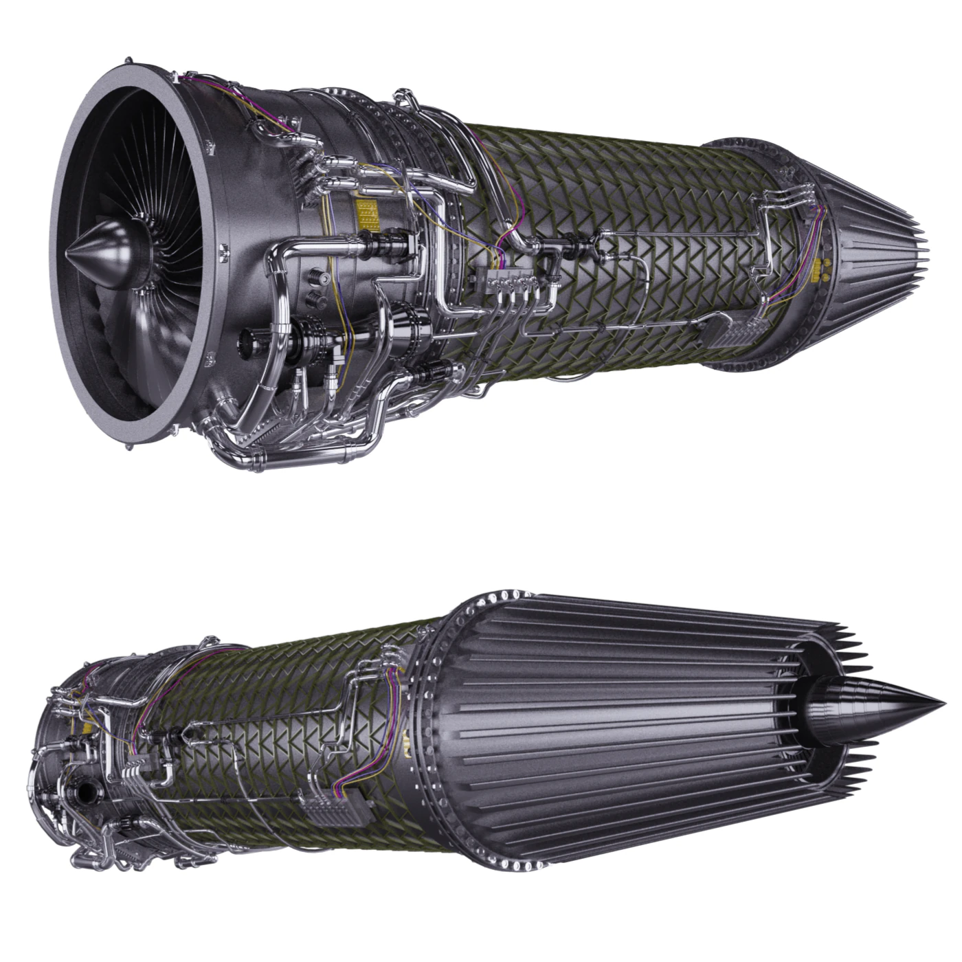 Jet Engine 3D Model .c4d .max .obj .3ds .fbx .stl .blend 