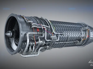 Jet Engine 3D Model