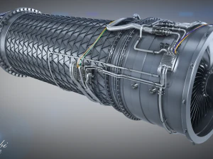 Jet Engine 3D Model