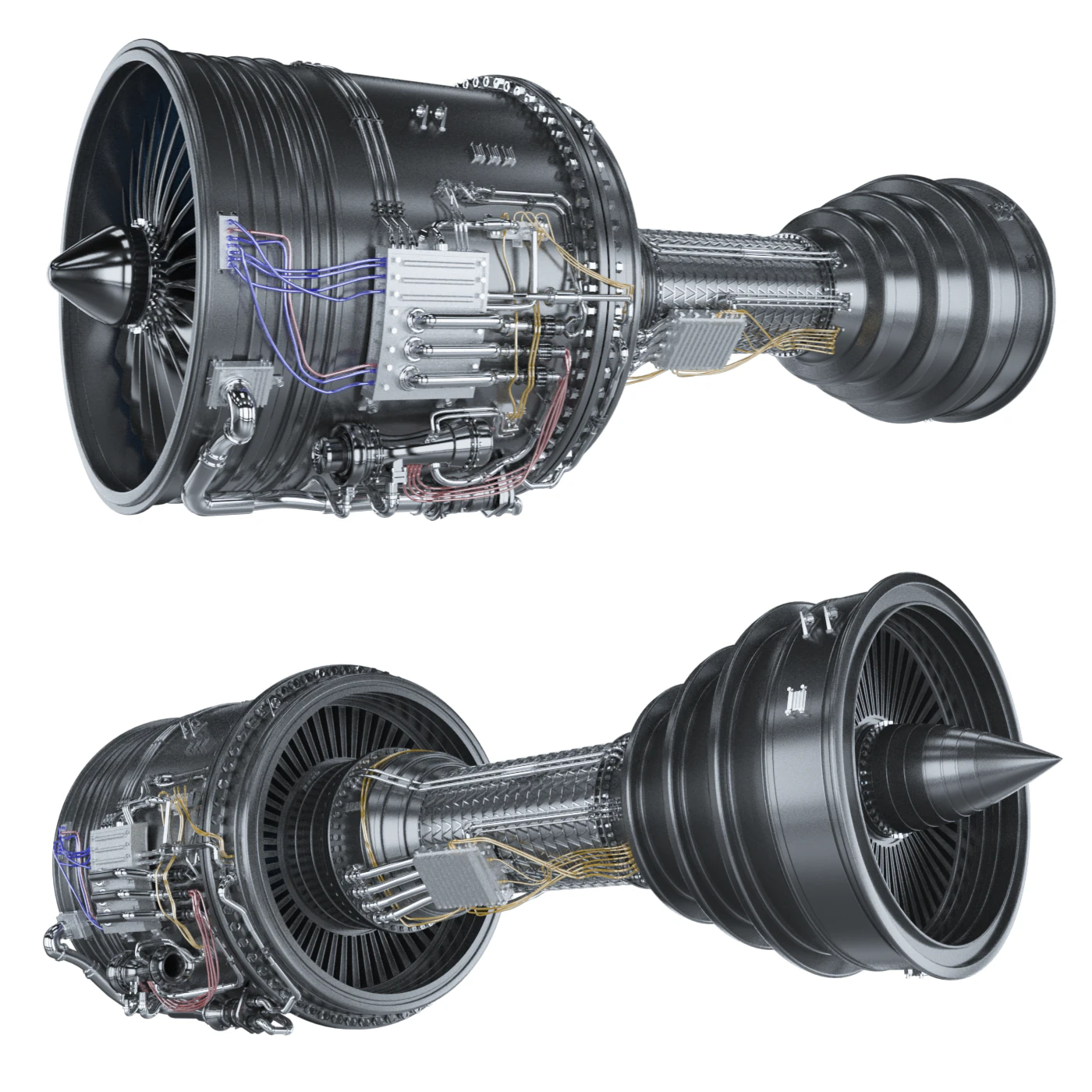 Jet Engine 3D Model .c4d .max .obj .3ds .fbx .stl .blend 