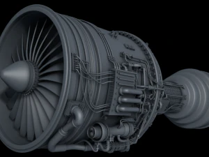 Jet Engine 3D Model