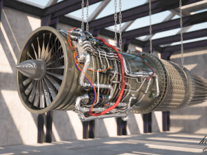 Jet Engine 3D Модель
