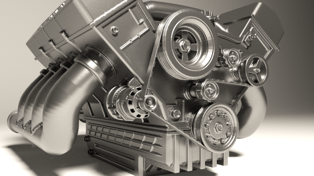 Car Engine for 3D print 3D Baskı Modeli .c4d .max .obj .3ds .fbx .stl .blend 