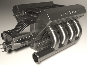 Car Engine for 3D print 3D Baskı Modeli