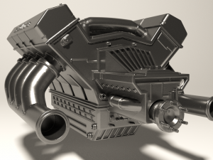 Car Engine for 3D print 3D Baskı Modeli